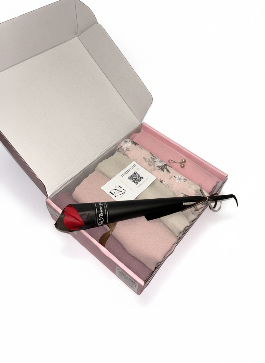 Lot de 5 Hijabs mousseline