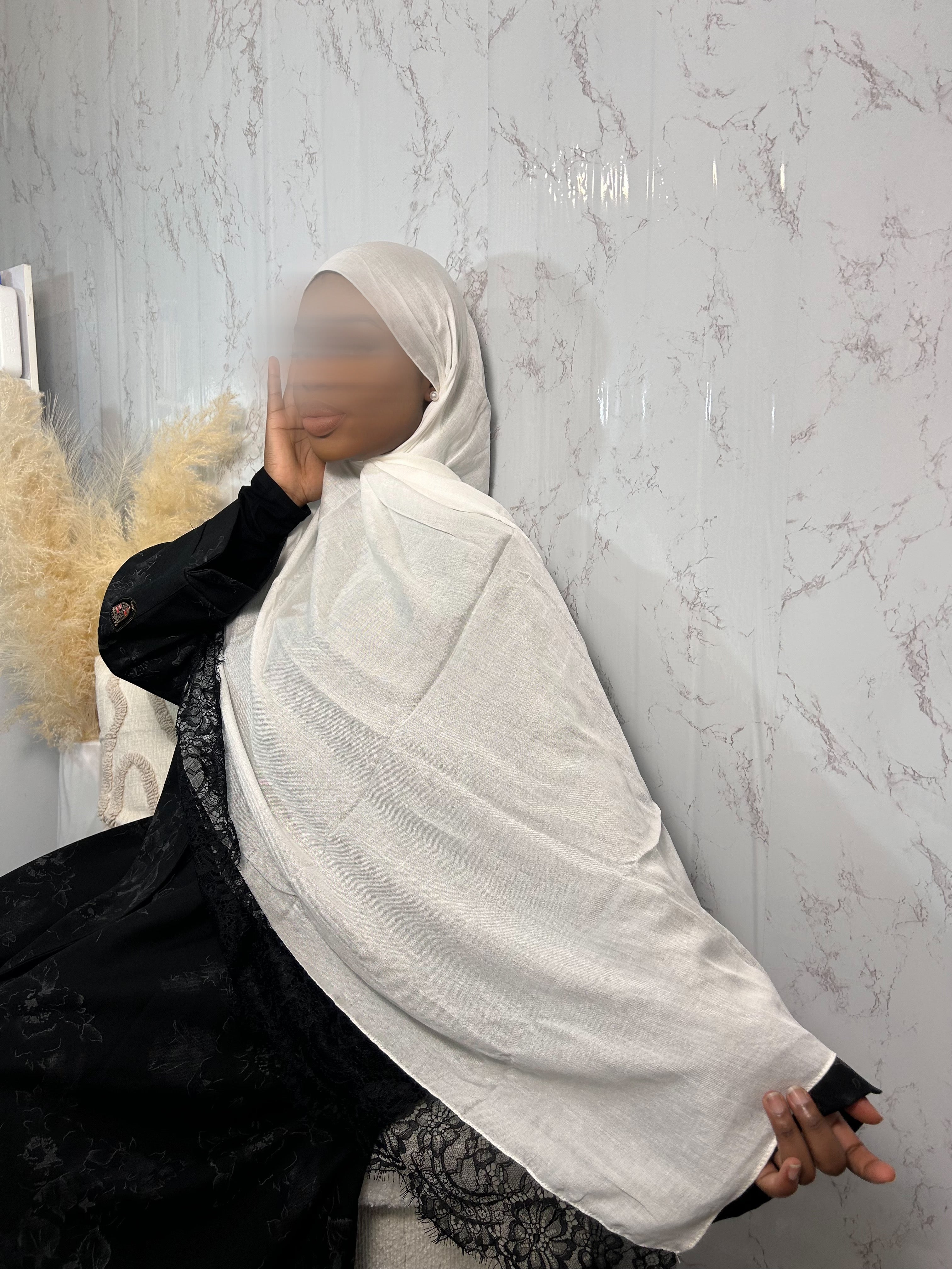 Hijabs dentelle blanc 🕊️ Élan moderne