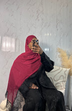 Hijabs dentelle rouge 🌹 Élan moderne