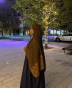 Hijab Motif Lune Mousseline Élan moderne
