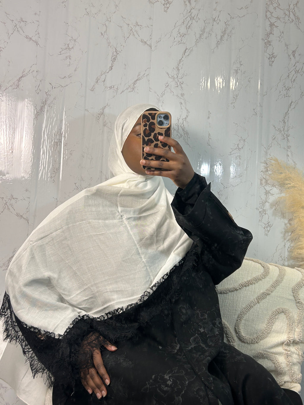 Hijabs dentelle blanc 🕊️ Élan moderne