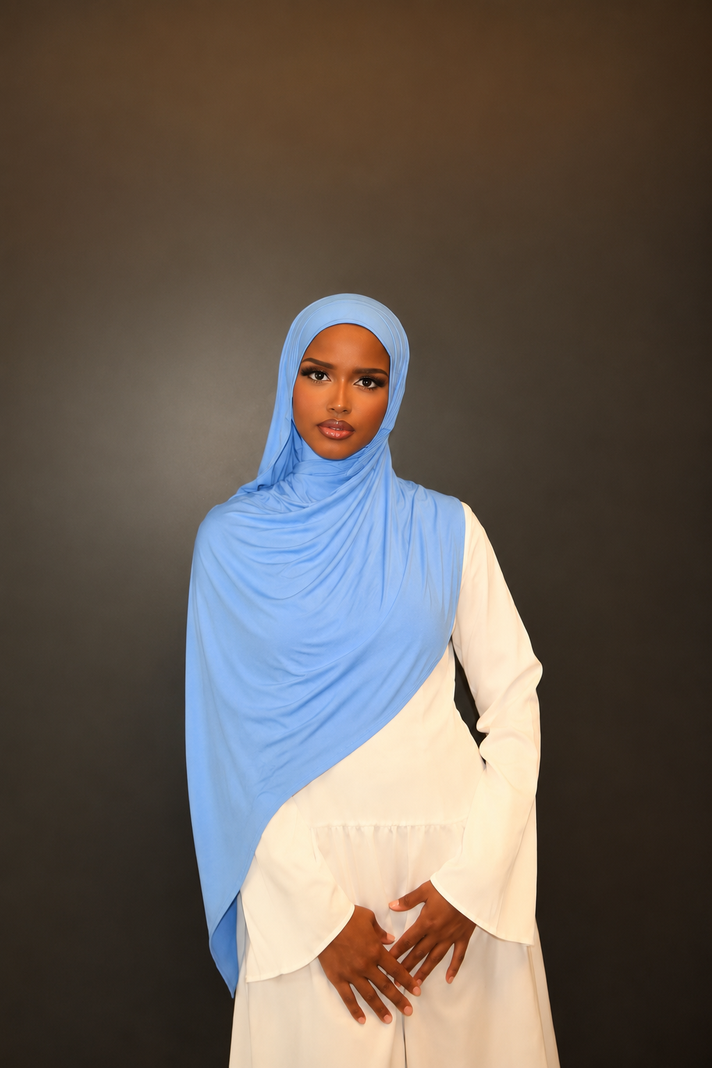 Hijab bleu ciel jersey prenium Élan moderne