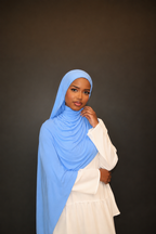 Hijab bleu ciel jersey prenium Élan moderne