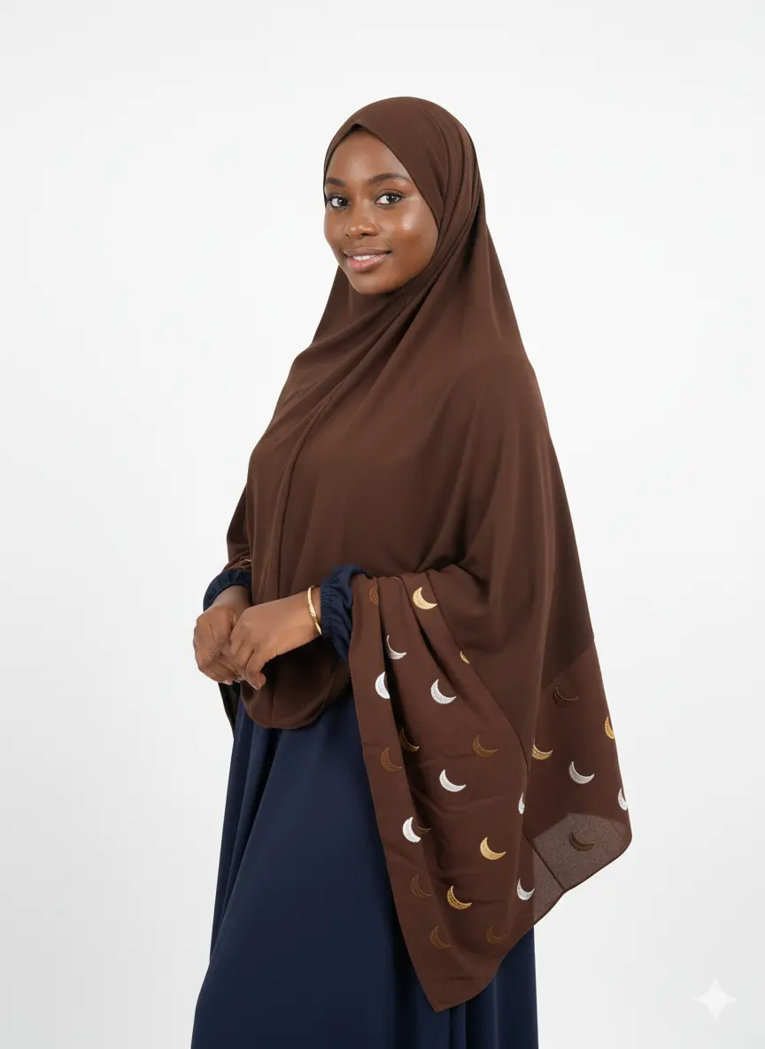 Hijabs motif lune mousseline Élan moderne