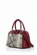 Sac à main python rouge Élan moderne