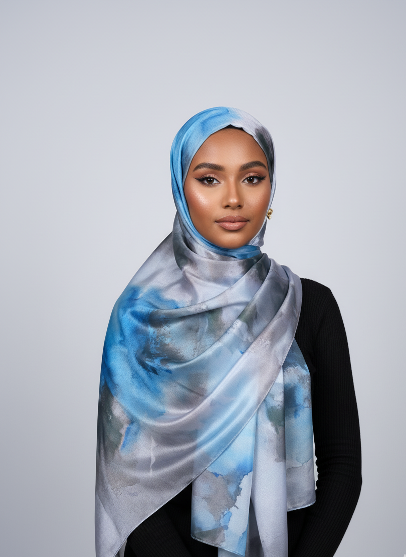 Hijabs imprimé satin Élan moderne