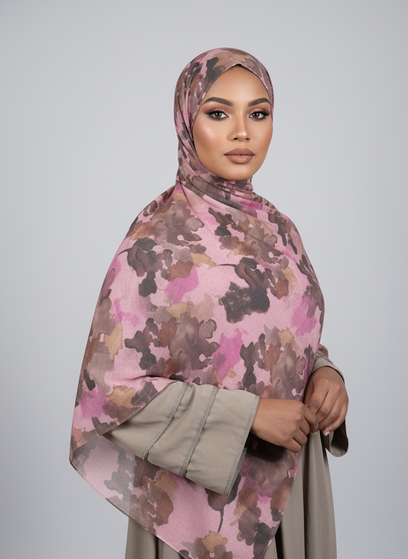 Hijabs imprimé en coton Élan moderne