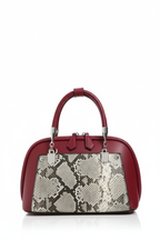 Sac à main python rouge Élan moderne