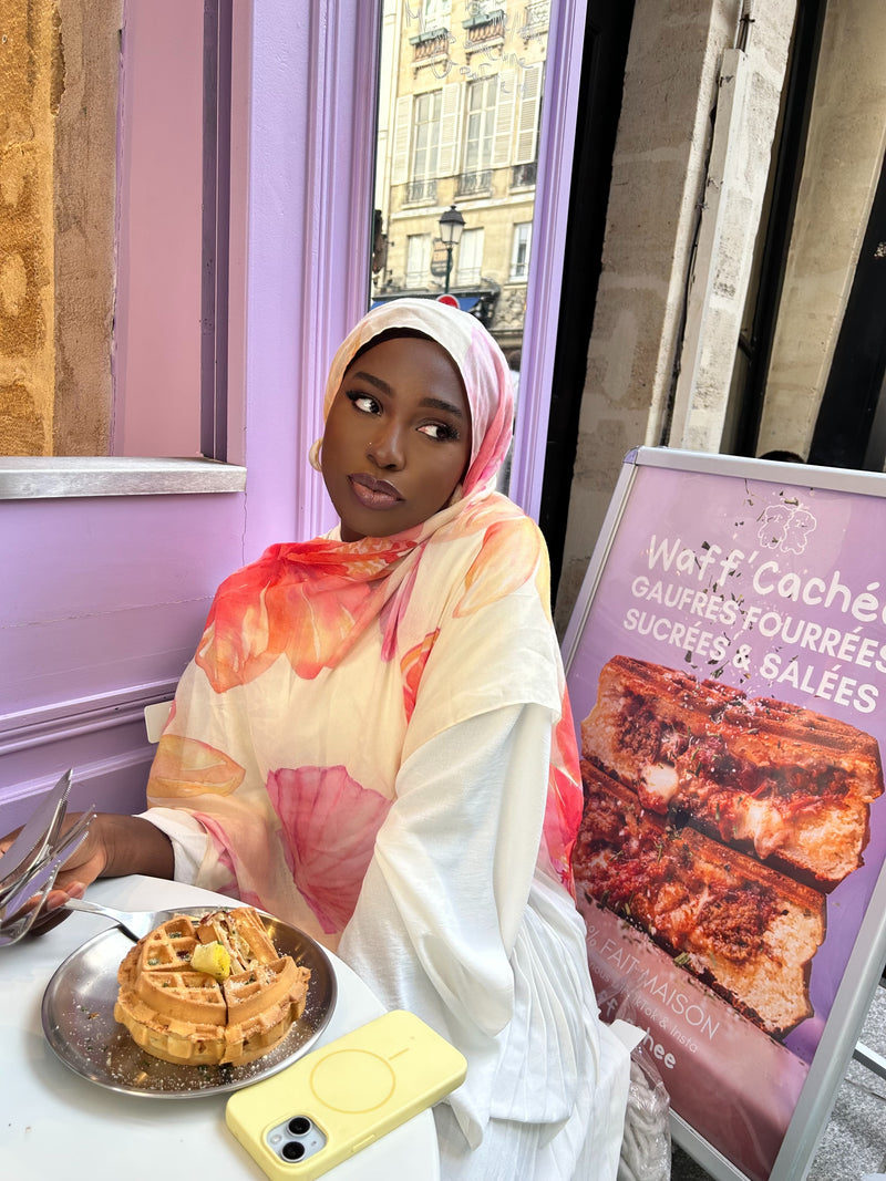 Hijab modal hibiscus Élan moderne