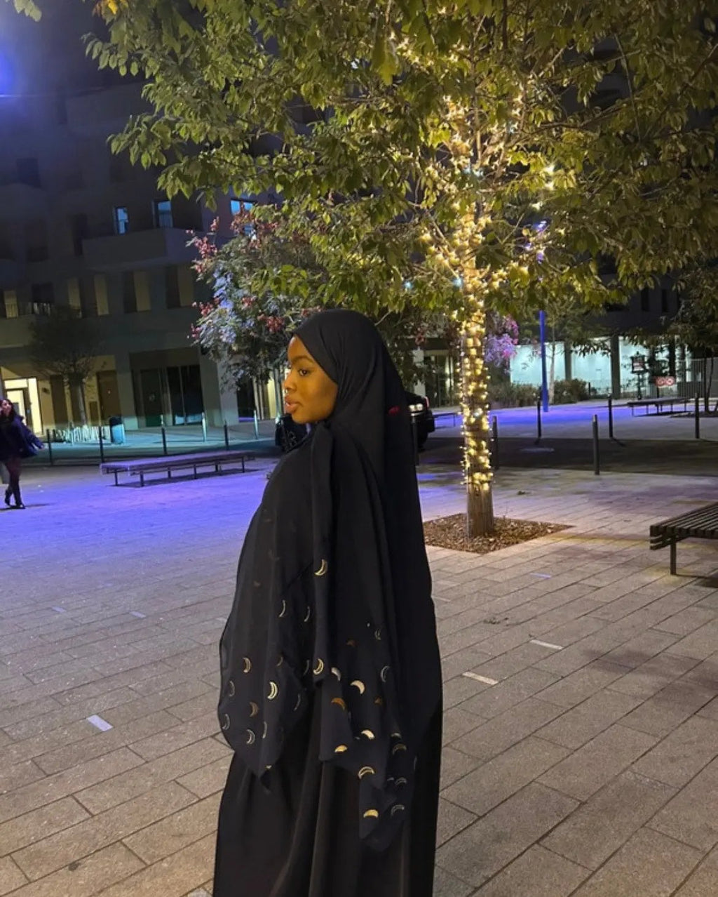 Hijabs motif lune mousseline Élan moderne
