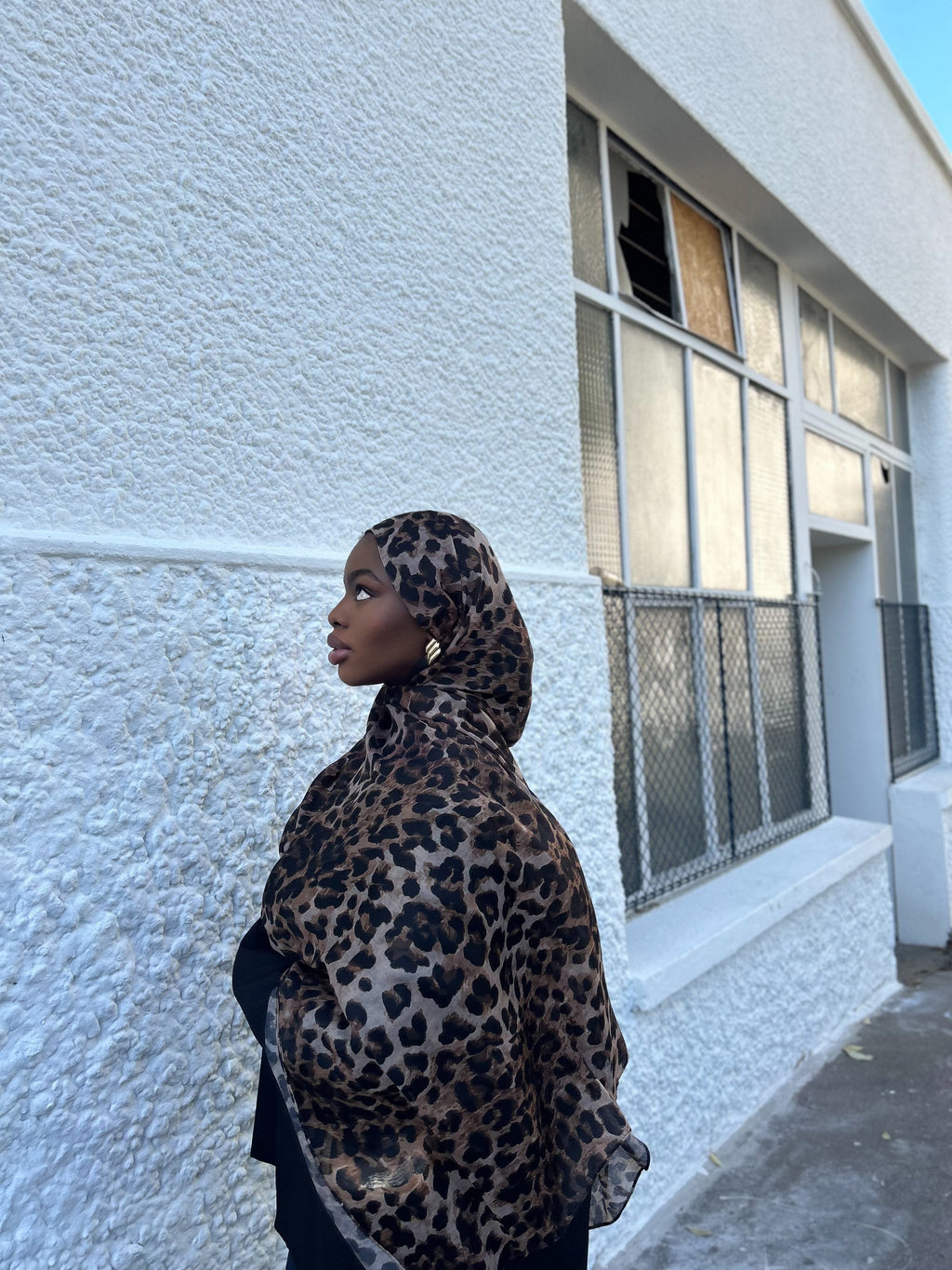 Hijabs léopard en coton Élan moderne