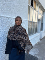 Hijabs léopard en coton Élan moderne