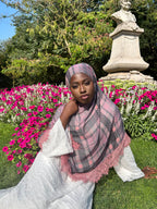 Hijab dentelle Rose Élan moderne