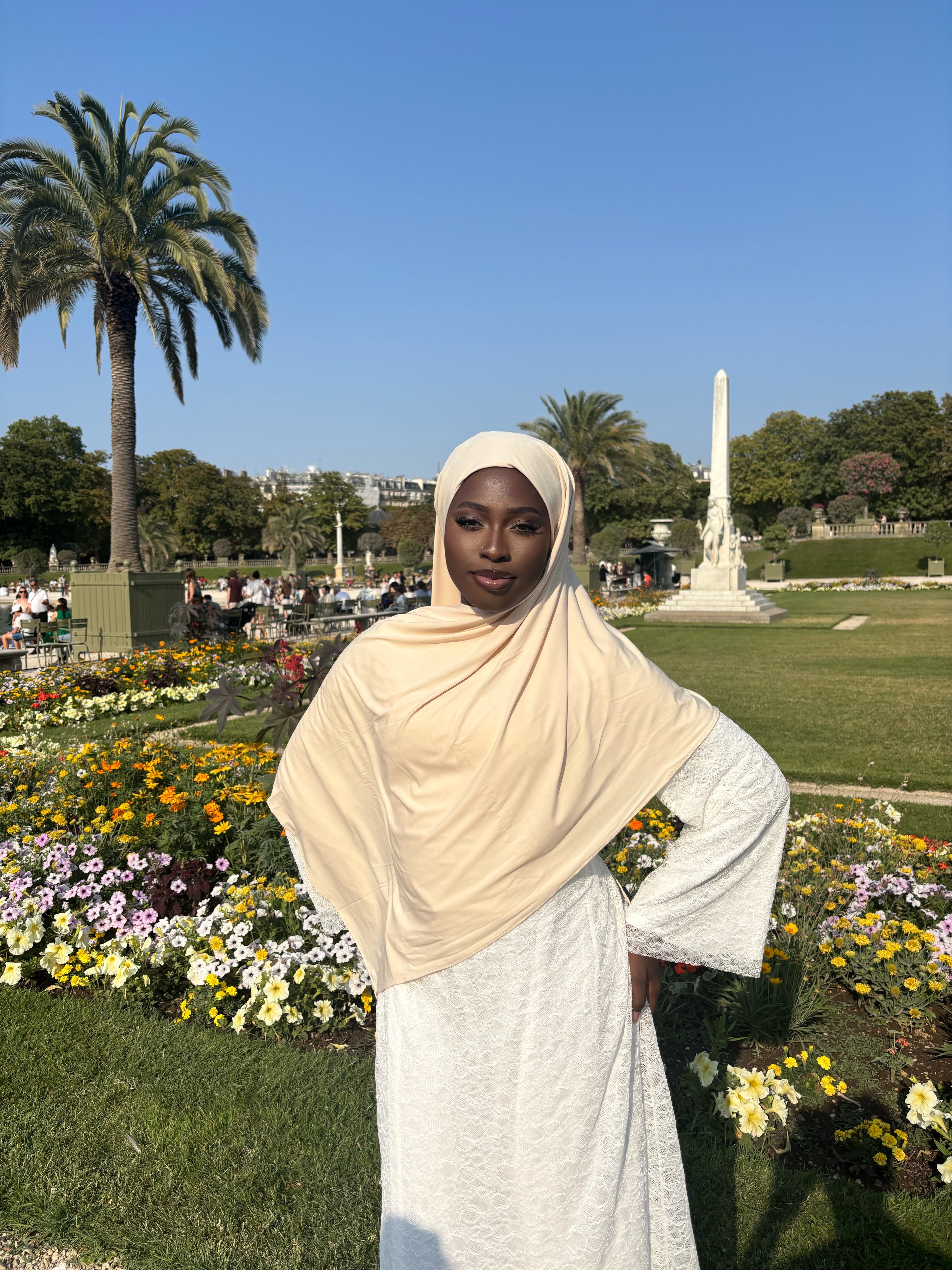 Hijab jersey prenium Ivoire Soft Élan moderne
