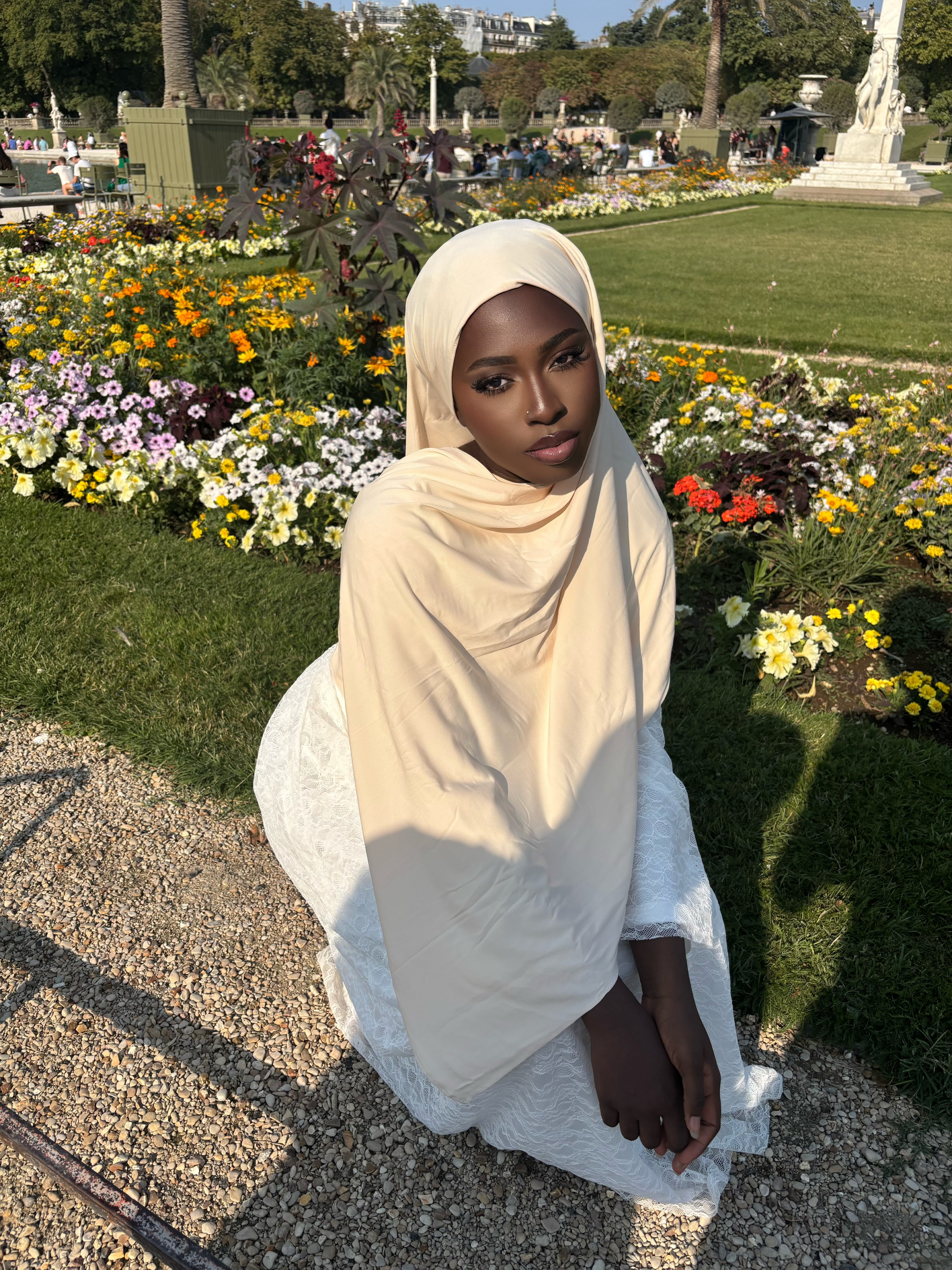 Hijab jersey prenium Ivoire Soft Élan moderne