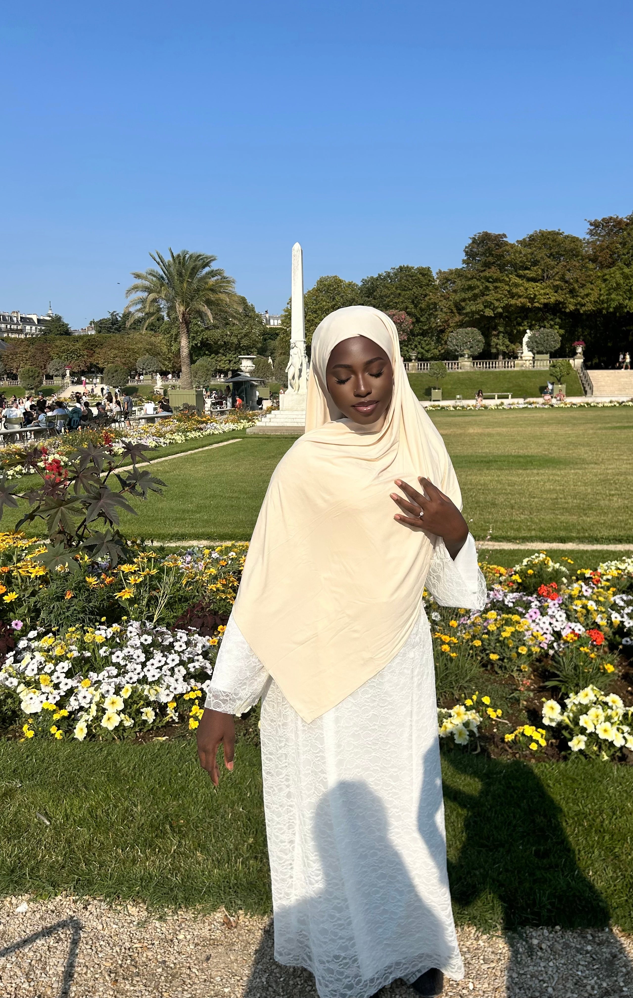 Hijab jersey prenium Ivoire Soft Élan moderne