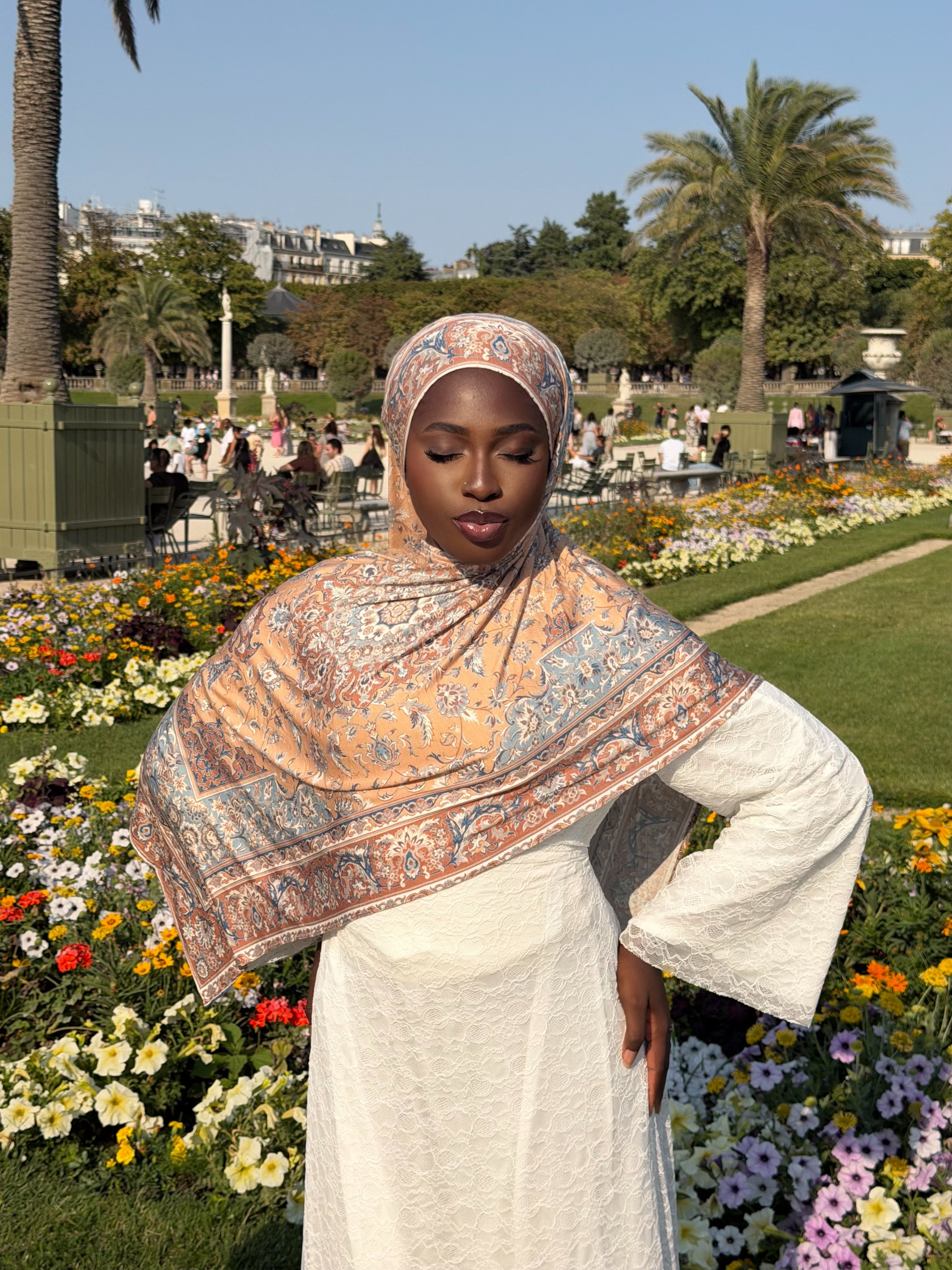 Hijab jersey Sable Précieux Élan moderne