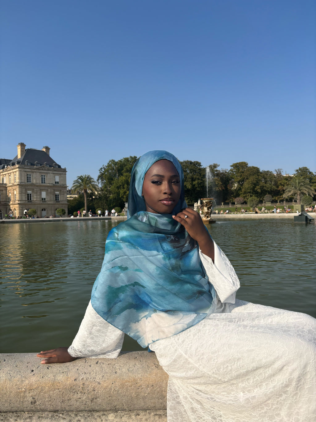 Hijab modal Horizon Bleu Élan moderne