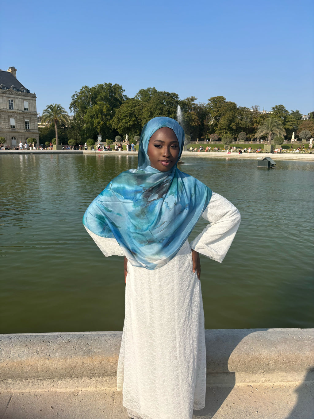 Hijab modal Horizon Bleu Élan moderne