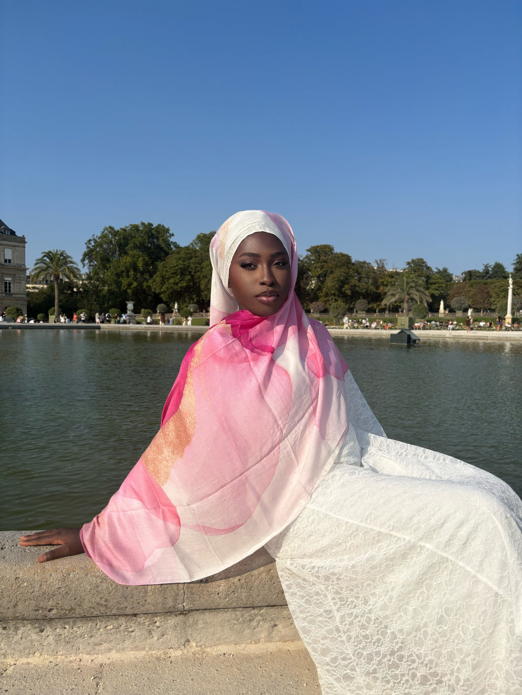 Hijab modal Nuage Rose Élan moderne
