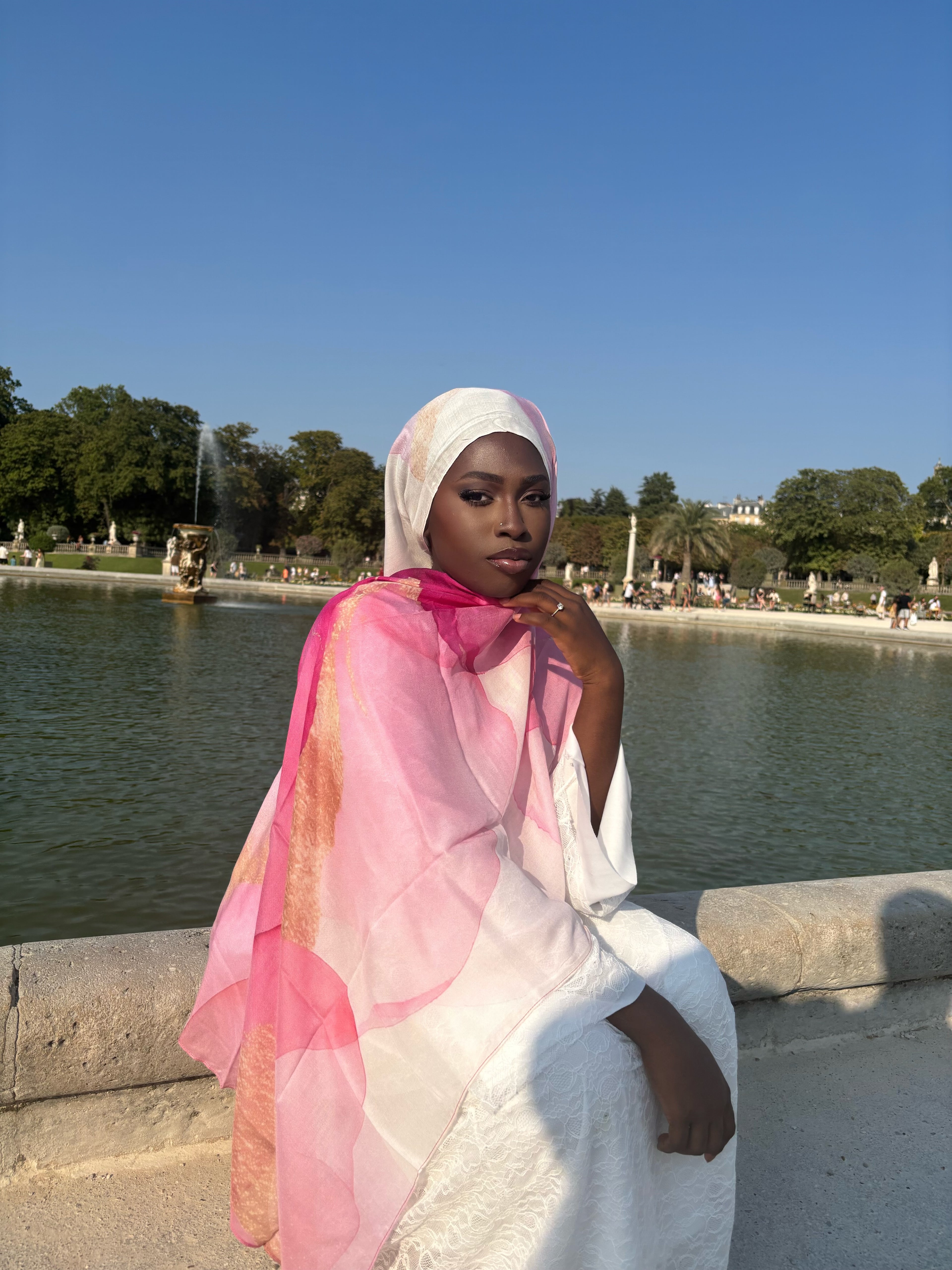 Hijab modal Nuage Rose Élan moderne