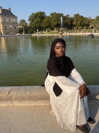 Hijab bamboo noir Élan moderne