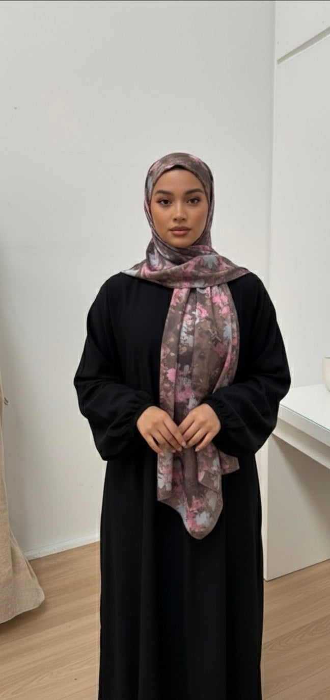 Hijab imprimé satin Élan moderne