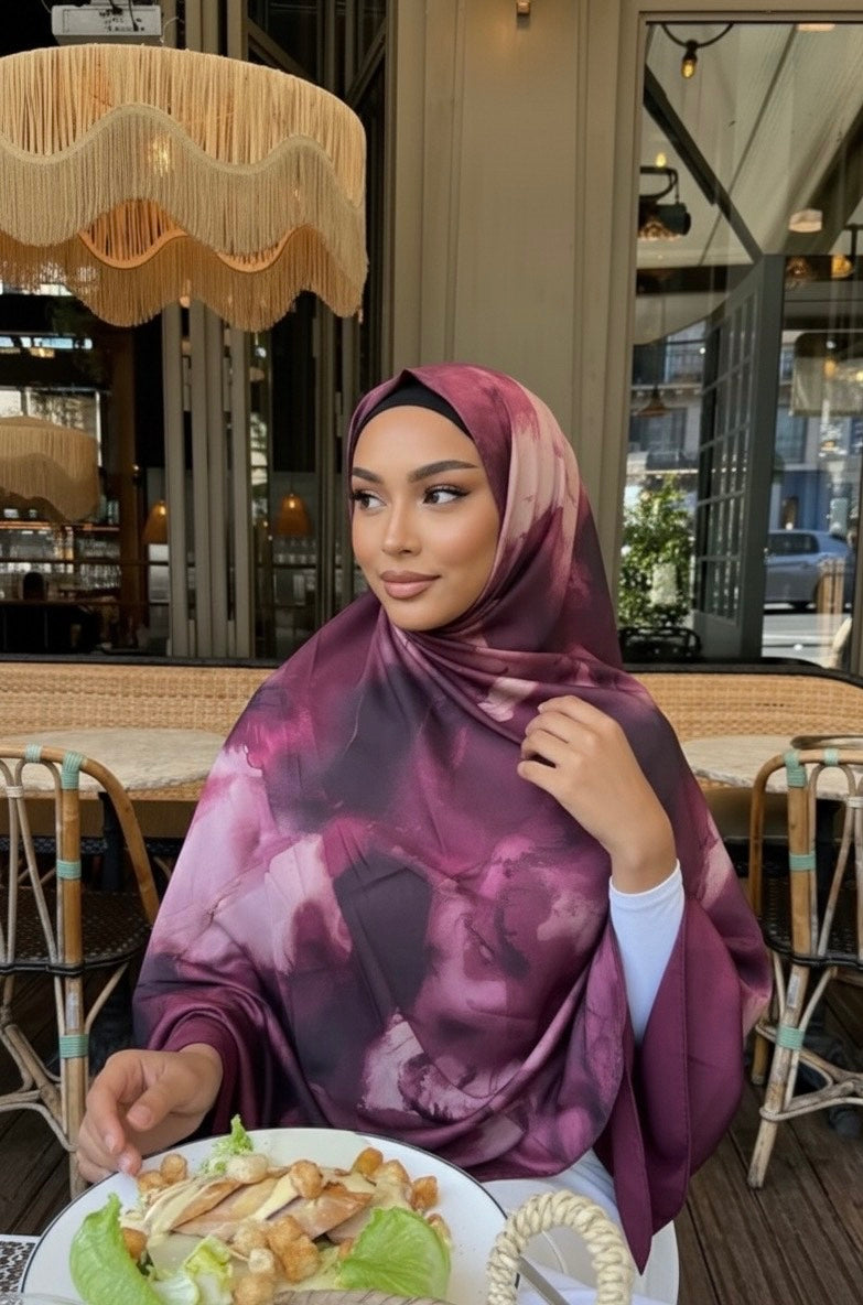 Hijab satin Maida Élan moderne