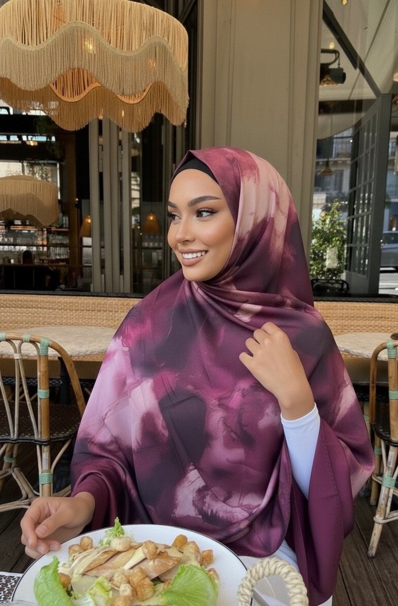 Hijab satin Maida Élan moderne