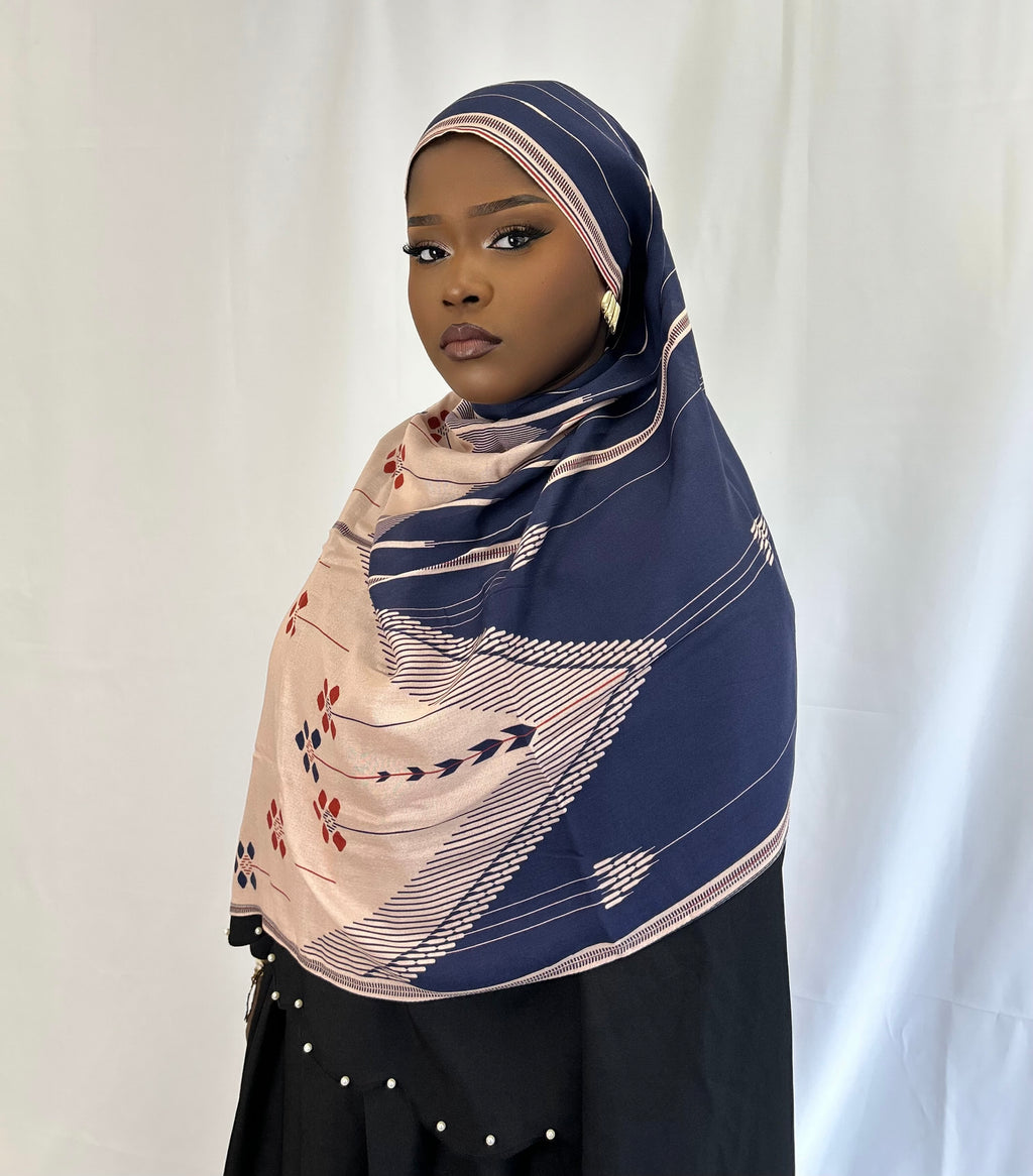 Hijab Blue Élan moderne
