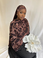 Hijab en jersey marron Dovina Élan moderne