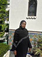 Hijab mousseline Noir Sultane Élan moderne