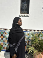 Hijab mousseline Noir Sultane Élan moderne