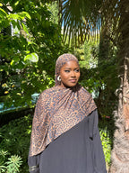 Hijab leopard jersey Élan moderne