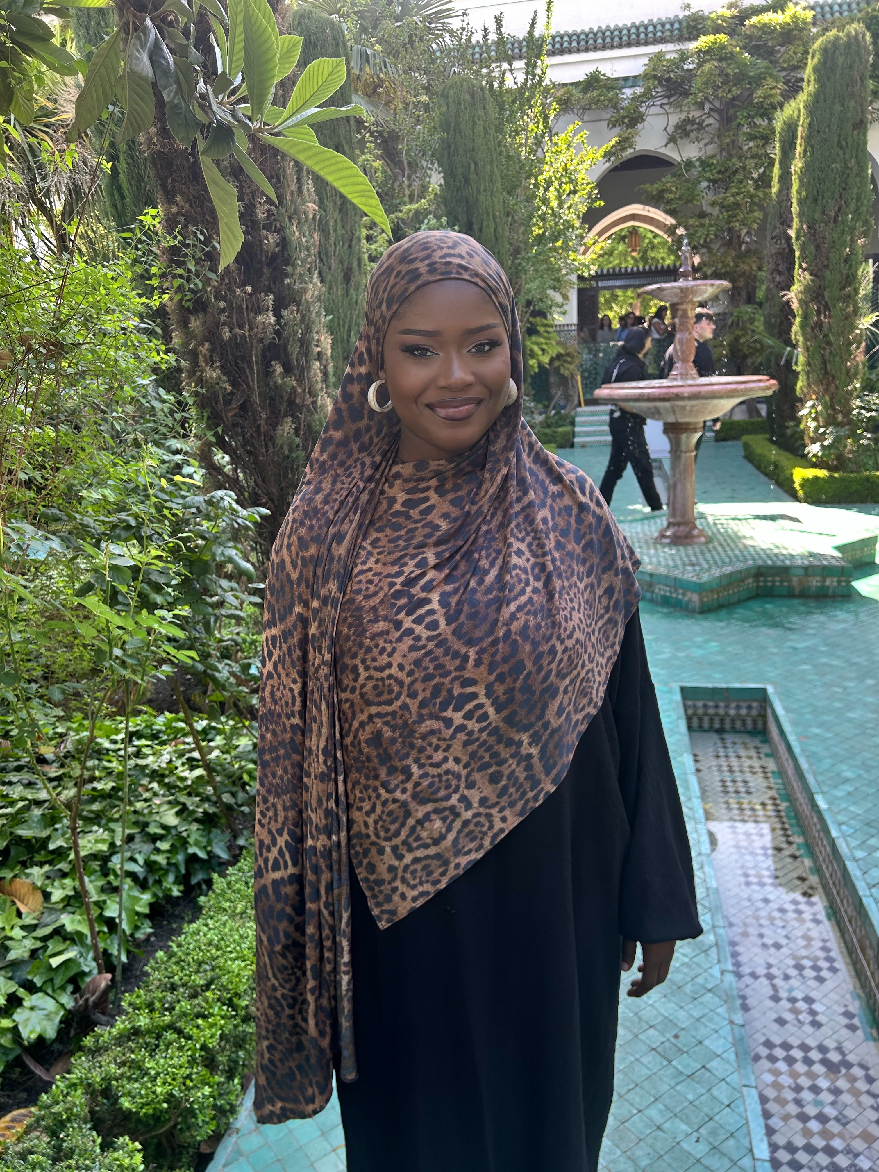 Hijab leopard jersey Élan moderne