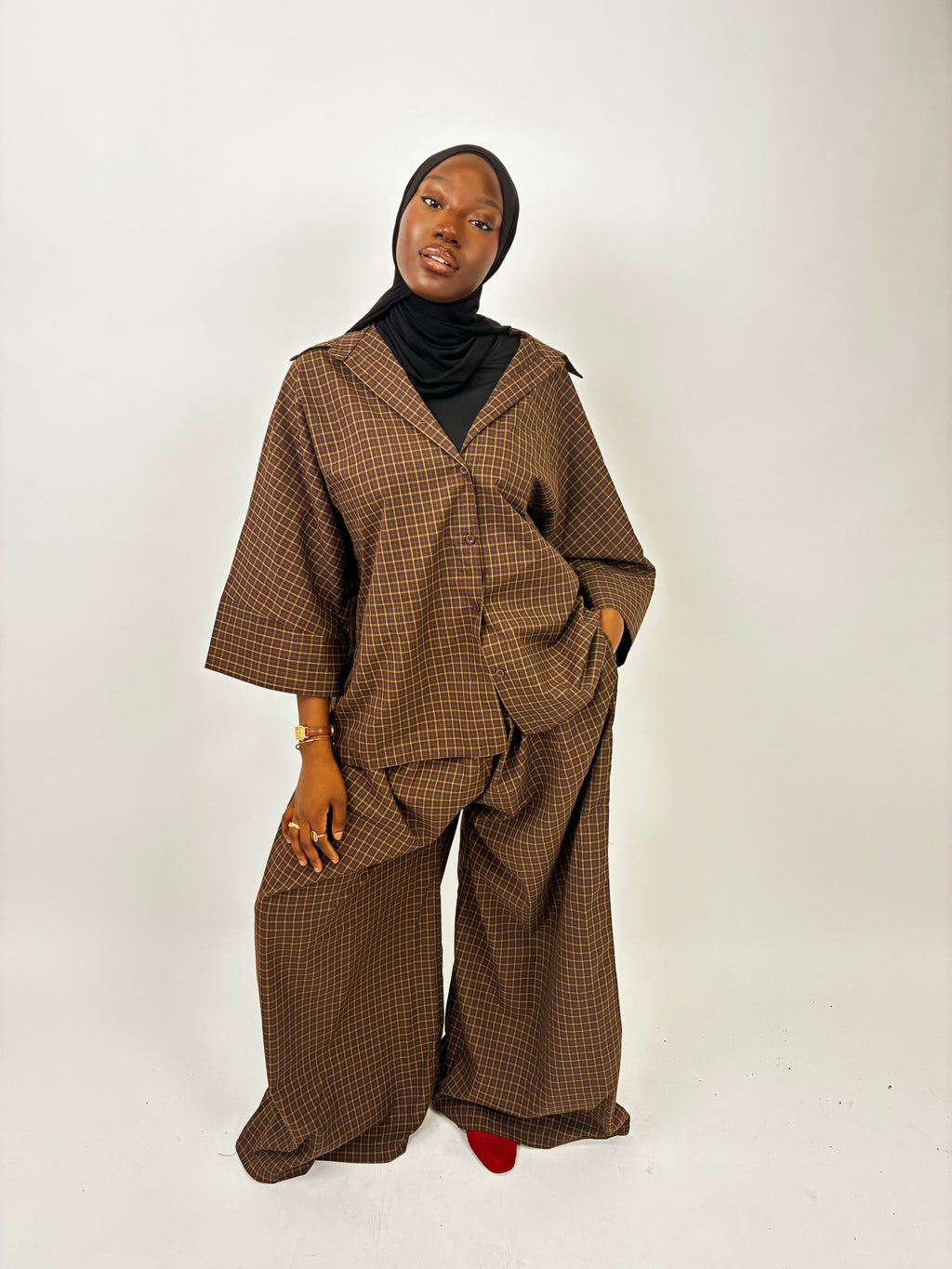 Ensemble chemise en pantalon oversize En PRECOMMANDE Élan moderne