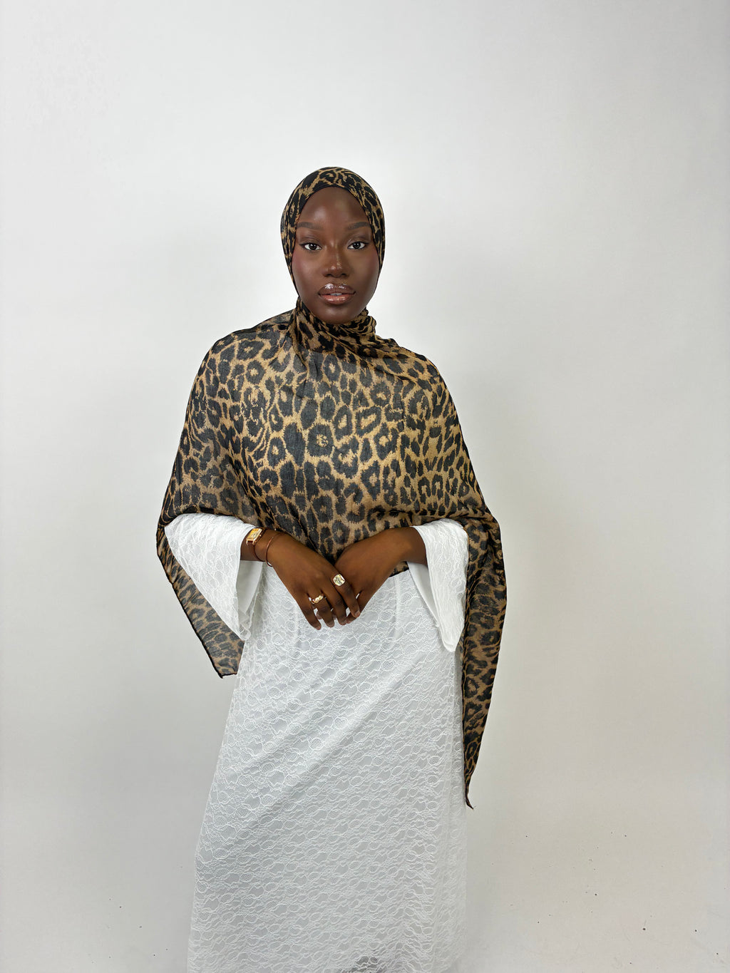 Hijab modal léopard signature Élan moderne