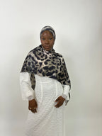 Hijab jersey Léopard gris Élan moderne