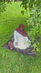 Hijab petit pois bordeaux